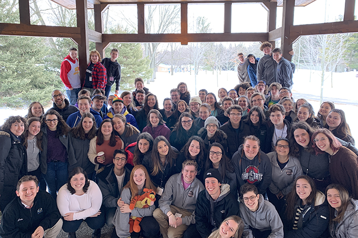 This image is a large group of NFTY kids