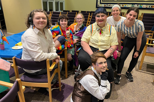 an image of a group of people at a Pride Shabbat at Temple Israel of Ottawa