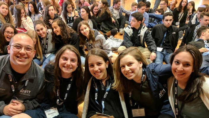 Teen leaders at a Reform Jewish teen gathering
